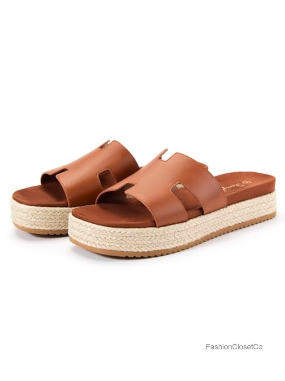 Platform Wedge H-Band Espadrilles Sandals Slip On Beach Vacation Flatform Open - Picture 4 of 6